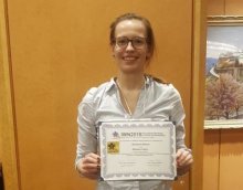 Wiebke Hahn winner of the student award for her talk at IWN 2018
