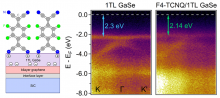 Electronic coupling in the F4-TCNQ/single layer GaSe heterostructure